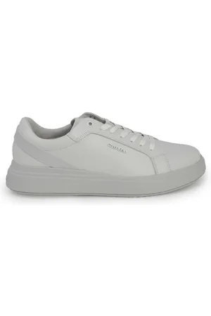 Calvin Klein Homme, Chaussures, Gris, Taille: 42 EU Baskets en Cuir Gris