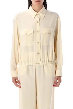 Fabiana Filippi Femme, Vestes, , Taille: 38 FR Studded Collar Bomber Jacket Vanilla