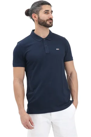 Tommy Hilfiger Homme, Tops, Bleu, Taille: 2XL Polo Bleu Logo Classique
