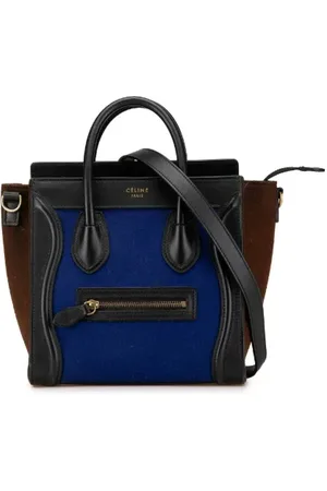 Céline Femme, Pre-owned, Bleu, Taille: ONE Size Pre-owned Cuir sacs-celine