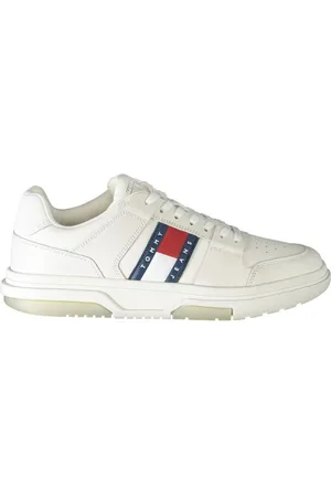 Tommy Hilfiger Homme, Chaussures, Blanc, Taille: 41 EU Baskets Homme en Cuir Blanc