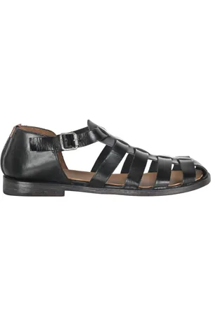 Moma Femme, Chaussures, Noir, Taille: 40 EU Sandales en cuir vintage avec boucle de cheville
