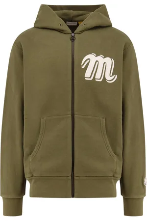 Moncler Homme, Sweatshirts et sweats à capuche, Brun, Taille: S Pull marron avec capuche et zip