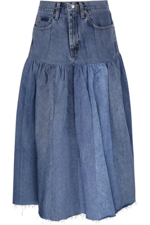 E.L.V. Denim Femme, Jupes, Bleu, Taille: 36 FR Jupe Harvard Bleu Clair