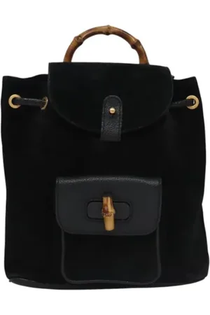 Gucci Femme, Pre-owned, Noir, Taille: ONE Size Pre-owned Daim sacs-dos
