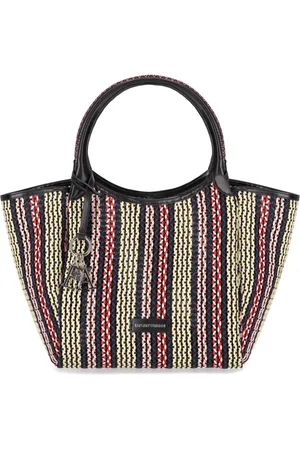 Emporio Armani Femme, Sacs, Multicolore, Taille: ONE Size Sac de Magasinage Tissé Multicolore