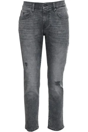 Guess Homme, Jeans, Gris, Taille: W29 L32 Jeans classiques à cinq poches avec logo