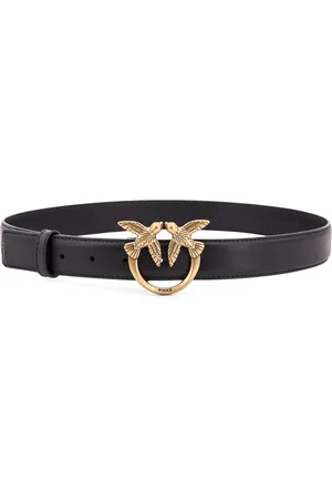 Pinko Femme, Accessoires, Noir, Taille: L Ceinture Noire Boucle Métallique Love Birds