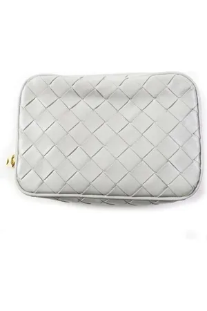 Bottega Veneta Femme, Pre-owned, Gris, Taille: ONE Size Pre-owned Cuir trousses-de-toilette