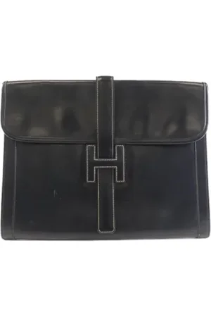 Hermès Femme, Pre-owned, Noir, Taille: ONE Size Pre-owned Cuir pochettes-minaudieres