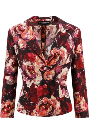 Dolce & Gabbana Femme, Vestes, Multicolore, Taille: 42 FR Blazer avec imprimé Peonie Flower