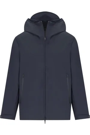 Emporio Armani Homme, Vestes, Bleu, Taille: XL Veste de Voyage Bleu Marine à Capuche