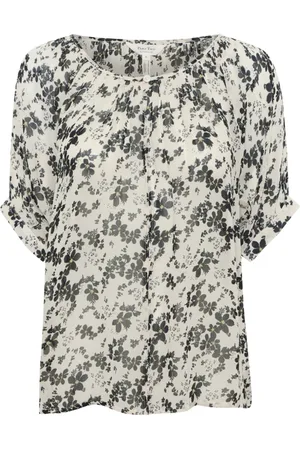 Part Two Femme, Blouses et Chemises, Multicolore, Taille: 44 FR Chemisier Noir à Imprimé Floral Style Rosannapw