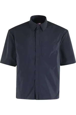 K-Way Homme, Chemises, Bleu, Taille: S Chemise Bleue Imperméable à Manches Courtes