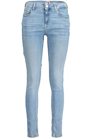 Tommy Hilfiger Femme, Jeans, Bleu, Taille: W27 L30 Jean en Coton Bleu avec Effet Lavé
