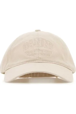 Ganni Femme, Accessoires, , Taille: ONE Size Casquette de baseball en coton sable