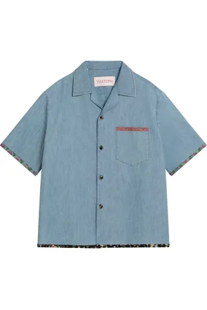VALENTINO GARAVANI Homme, Chemises, Bleu, Taille: M Chemise à manches courtes