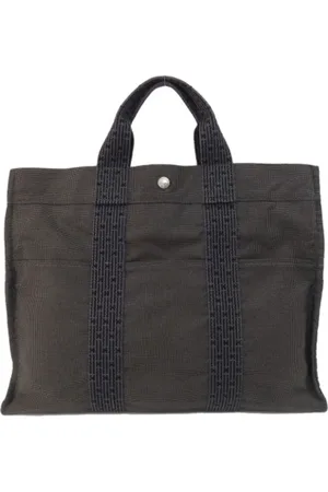 Hermès Femme, Pre-owned, Gris, Taille: ONE Size Pre-owned Toile sacs-main