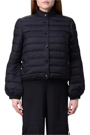Twin-Set Femme, Vestes, Noir, Taille: 36 FR Veste Rembourrée Légère avec Boutons Logo