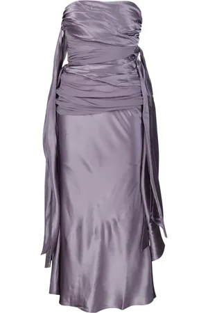 CHRISTOPHER ESBER Femme, Robes, Violet, Taille: 36 FR Robe Midi Mauve à Nœuds