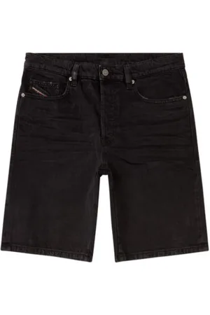 Diesel Homme, Shorts, Noir, Taille: W30 Jeans noirs Regular-Short, 100% Coton