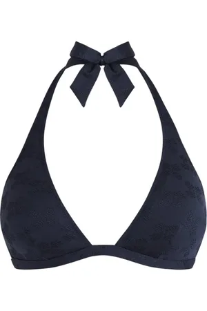 Vilebrequin Femme, Maillots de bain, Bleu, Taille: 36 FR Haut de maillot de bain foulard Jacquard Turtle Monogram