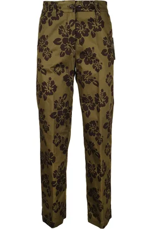 Aspesi Femme, Pantalons, Vert, Taille: 36 FR Pantalon fleuri couleur militaire