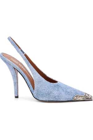 PARIS TEXAS Femme, Chaussures, Bleu, Taille: 38 1/2 EU Jessica Western Slingback