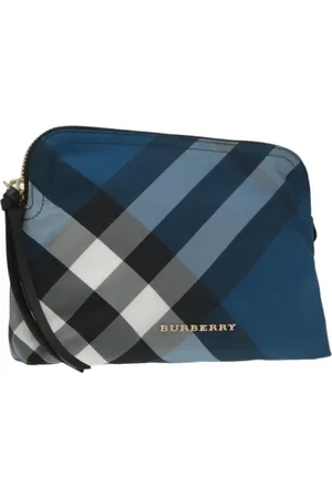 Burberry Femme, Pre-owned, Bleu, Taille: ONE Size Pre-owned Nylon trousses-de-toilette