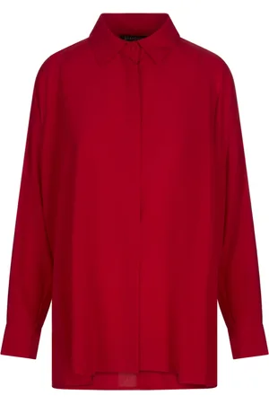 GIANLUCA CAPANNOLO Femme, Blouses et Chemises, Rouge, Taille: 38 FR Robe Rouge en Soie Composition