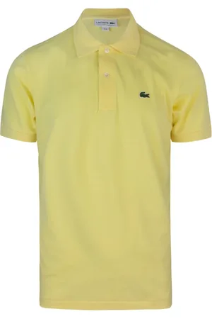 Lacoste Homme, Tops, Jaune, Taille: L Polo Jaune en Coton Biologique