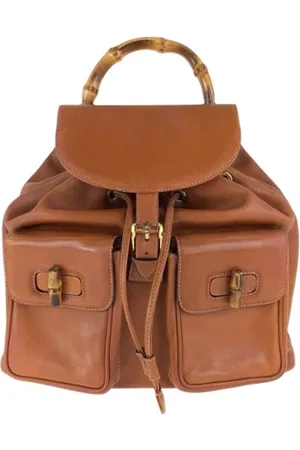 Gucci Femme, Pre-owned, Brun, Taille: ONE Size Pre-owned Cuir sacs-dos