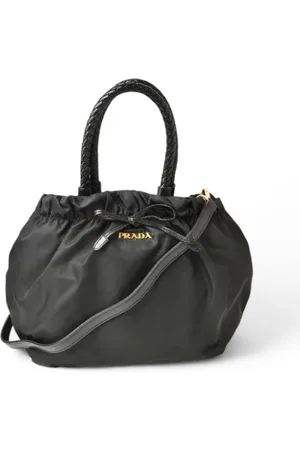 Prada Femme, Pre-owned, Noir, Taille: ONE Size Pre-owned Toile sacs-main