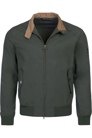 Barbour Homme, Vestes, Vert, Taille: XL Manteau vert ajusté avec détails côtelés
