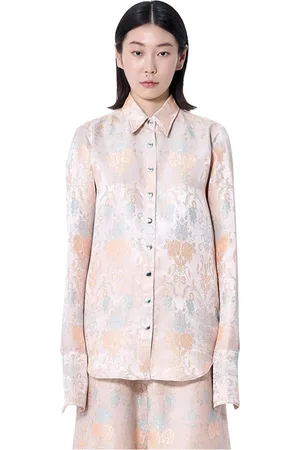 DRIES VAN NOTEN Femme, Blouses et Chemises, Rose, Taille: 38 FR Chemise jacquard florale