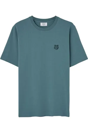 Maison Kitsuné Homme, Tops, Bleu, Taille: L Chemise Tête de Renard Audacieuse