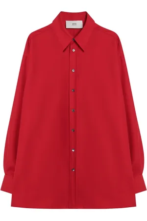 Ami Femme, Blouses et Chemises, Rouge, Taille: 40 FR Chemise à manches longues