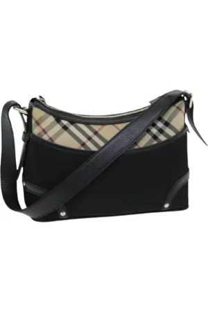 Burberry Femme, Pre-owned, Noir, Taille: ONE Size Pre-owned Nylon sacs-ports-paule