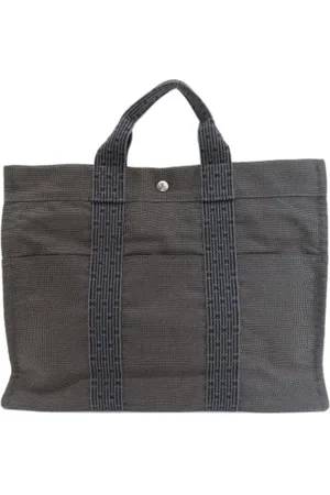 Hermès Femme, Pre-owned, Gris, Taille: ONE Size Pre-owned Toile sacs-main