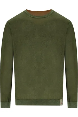 BOB der Bär Homme, Pulls, , Taille: XL Pull à Col Rond Réversible Militaire