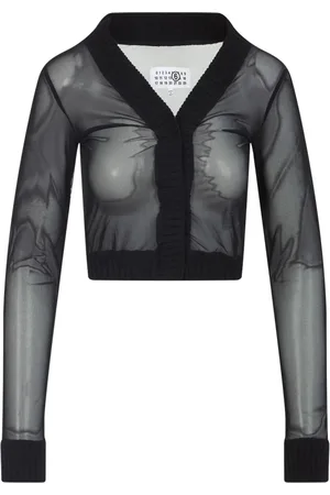 Maison Margiela Femme, Tops, Noir, Taille: 36 FR LS Top dans un Style Tendance