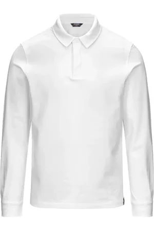 K-Way Homme, Tops, Blanc, Taille: M Polo à Manches Longues en Coton