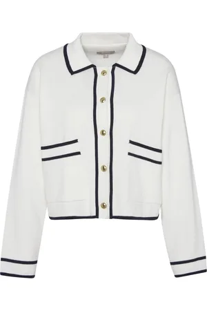 Barbour Femme, Pulls, Blanc, Taille: 40 FR Pull en Coton Blanc