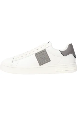 Armani Exchange Homme, Chaussures, Blanc, Taille: 42 EU Baskets Élégantes en Cuir Tortora Printemps/Été