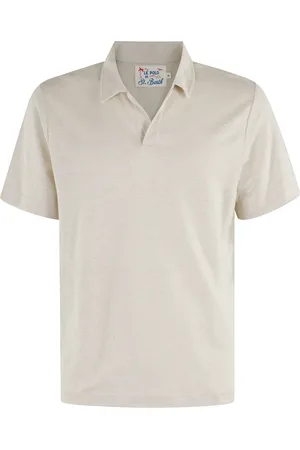 MC2 SAINT BARTH Homme, Tops, , Taille: S Polo Jersey en Lin avec Logo Brodé