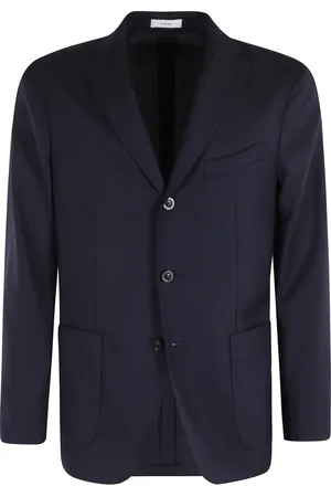 Boglioli Homme, Vestes, Bleu, Taille: M Veste Bleue en Piqué de Laine