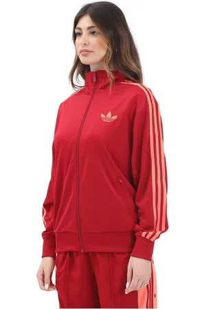 adidas Femme, Sweatshirts et sweats à capuche, Rouge, Taille: 36 FR Sweat à Capuche Classique Firebird