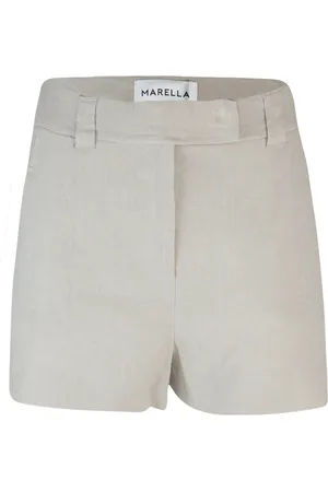 MARELLA Femme, Shorts, , Taille: 38 FR Shorts en mélange de lin avec fermeture cachée