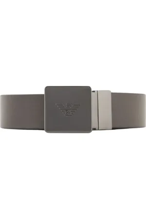 Emporio Armani Unisex, Accessoires, Gris, Taille: ONE Size Ceinture en cuir réversible pour homme