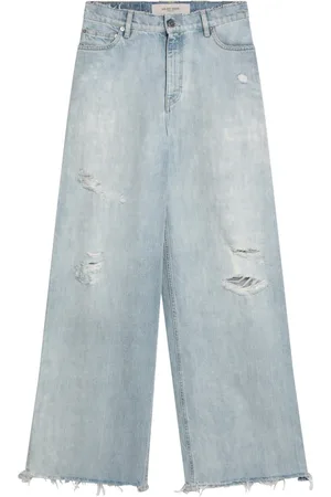 Golden Goose Femme, Jeans, Bleu, Taille: W28 Pantalon Style Palazzo en Denim
